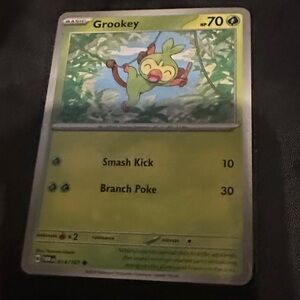 Pokemon Grookey Trading Card - Green and Yellow